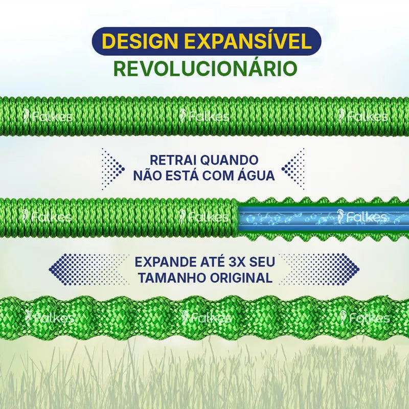 Mangueira Mágica Flexível Irrigação + Esguicho de Brinde