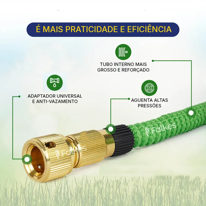 Mangueira Mágica Flexível Irrigação + Esguicho de Brinde